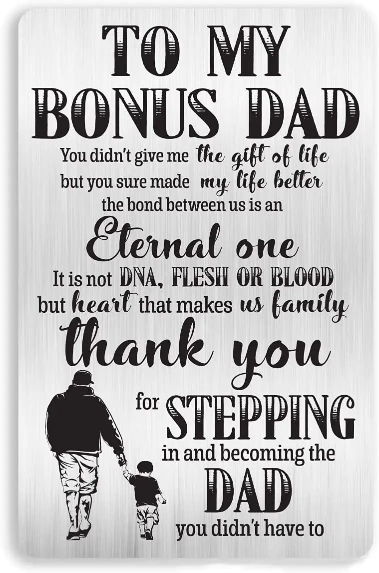 Engraved Metal Wallet Inserts Card