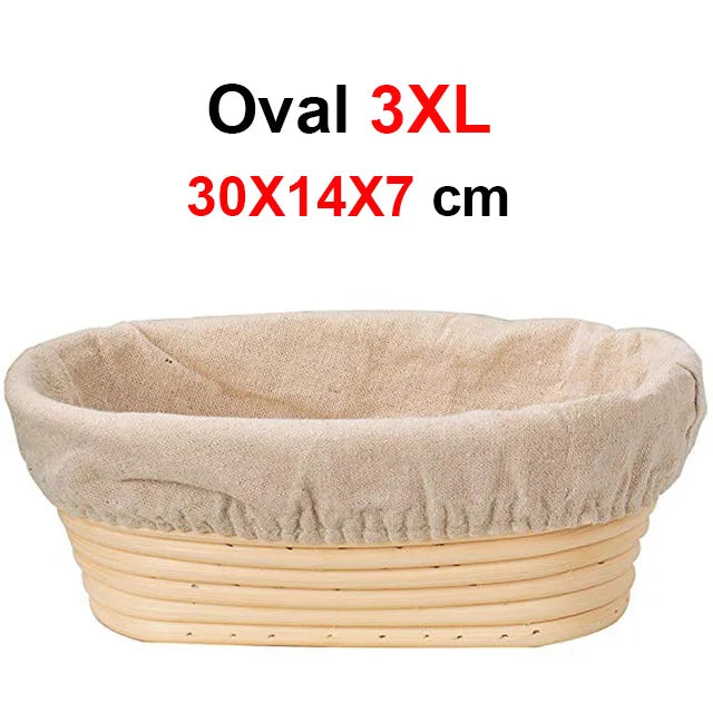 Oval Rattan Wicker Dough Fermentation Bread Basket