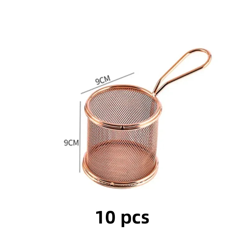 10 pcs set black French Fries Basket