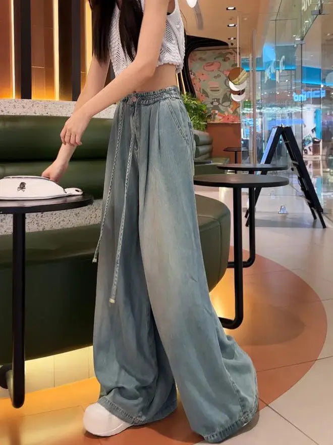 Drape Wide Leg Jeans