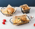 10 pcs set black French Fries Basket