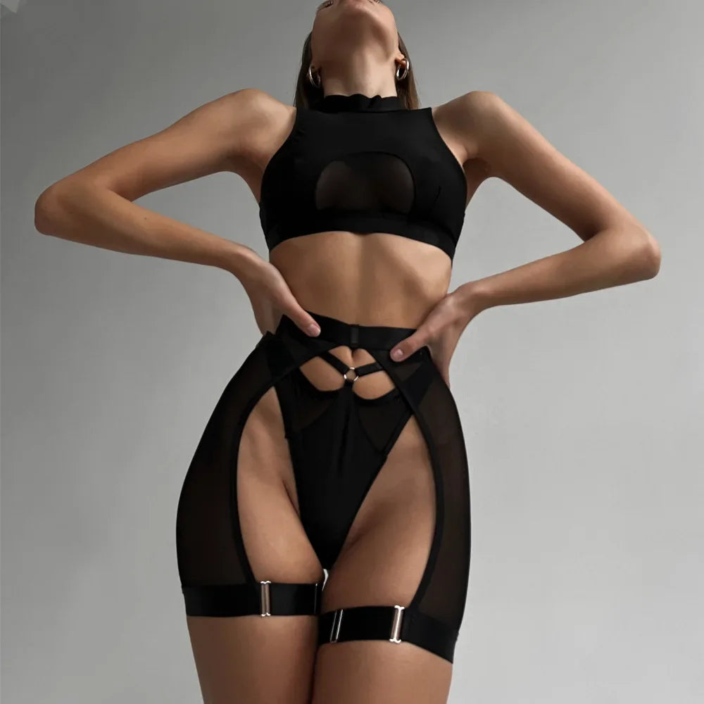 Sexy Teddy Lace Erotic lingerie 3pc