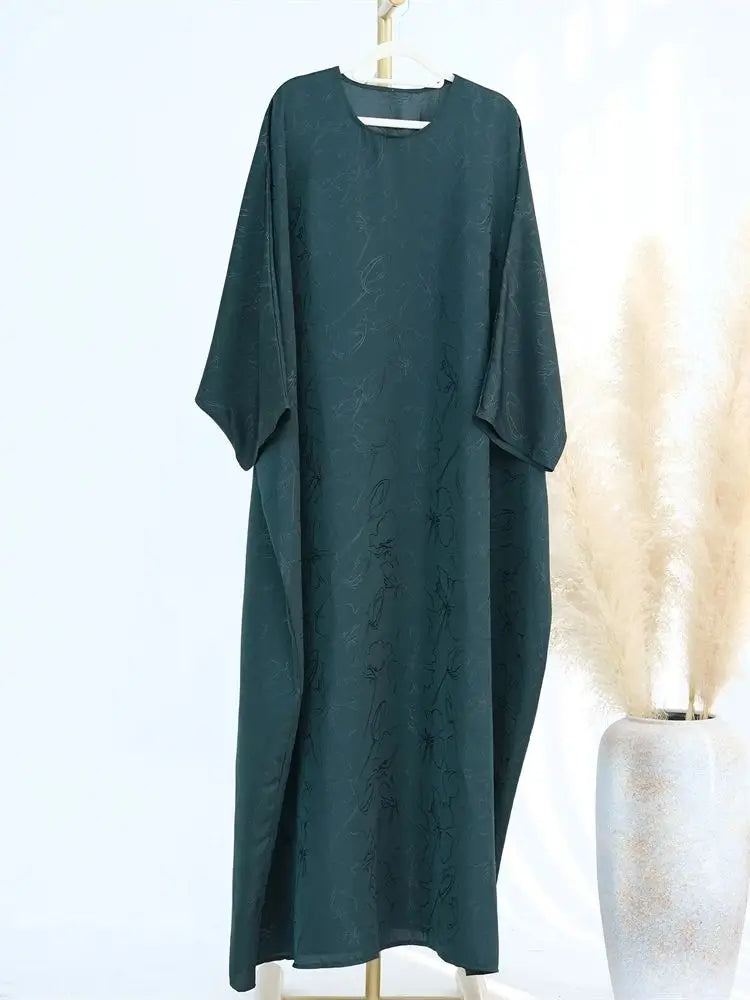 Satin Abaya Damen Dubai Arabic Muslim Kaftan African Dresses