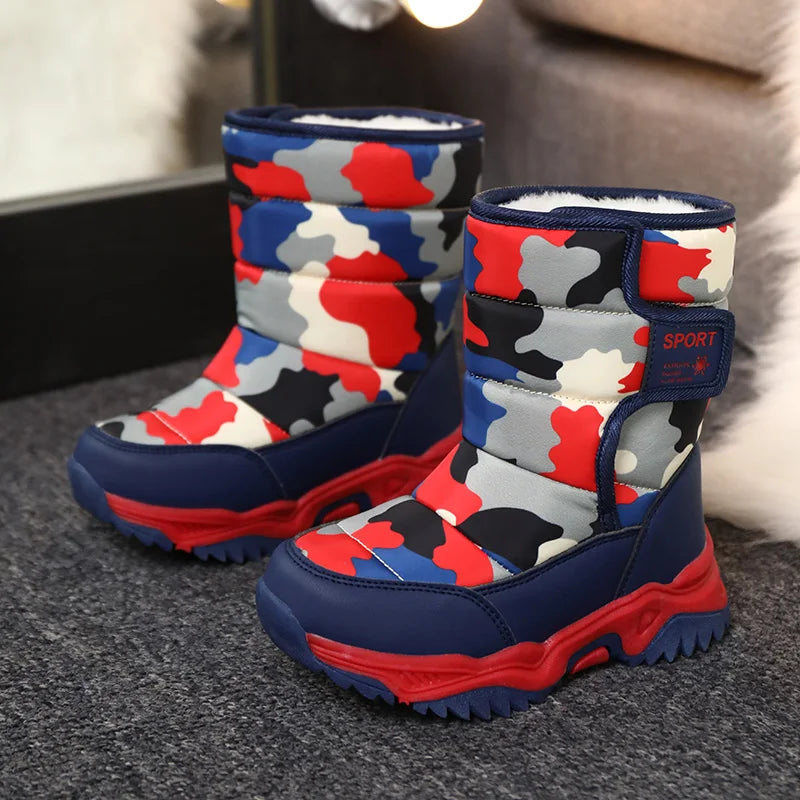Children Plush Waterproof snow boots