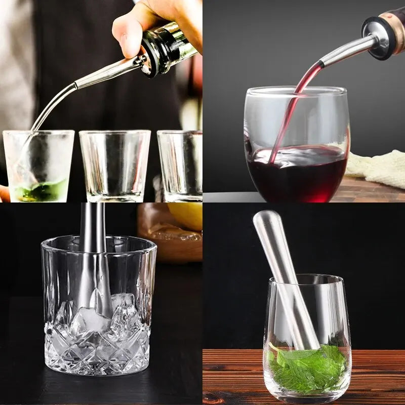 1-6Pcs Cocktail Shaker Set