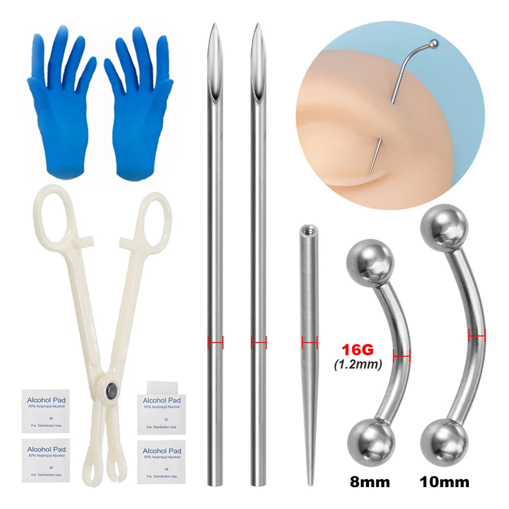 Body Piercing Kit Surgical Steel