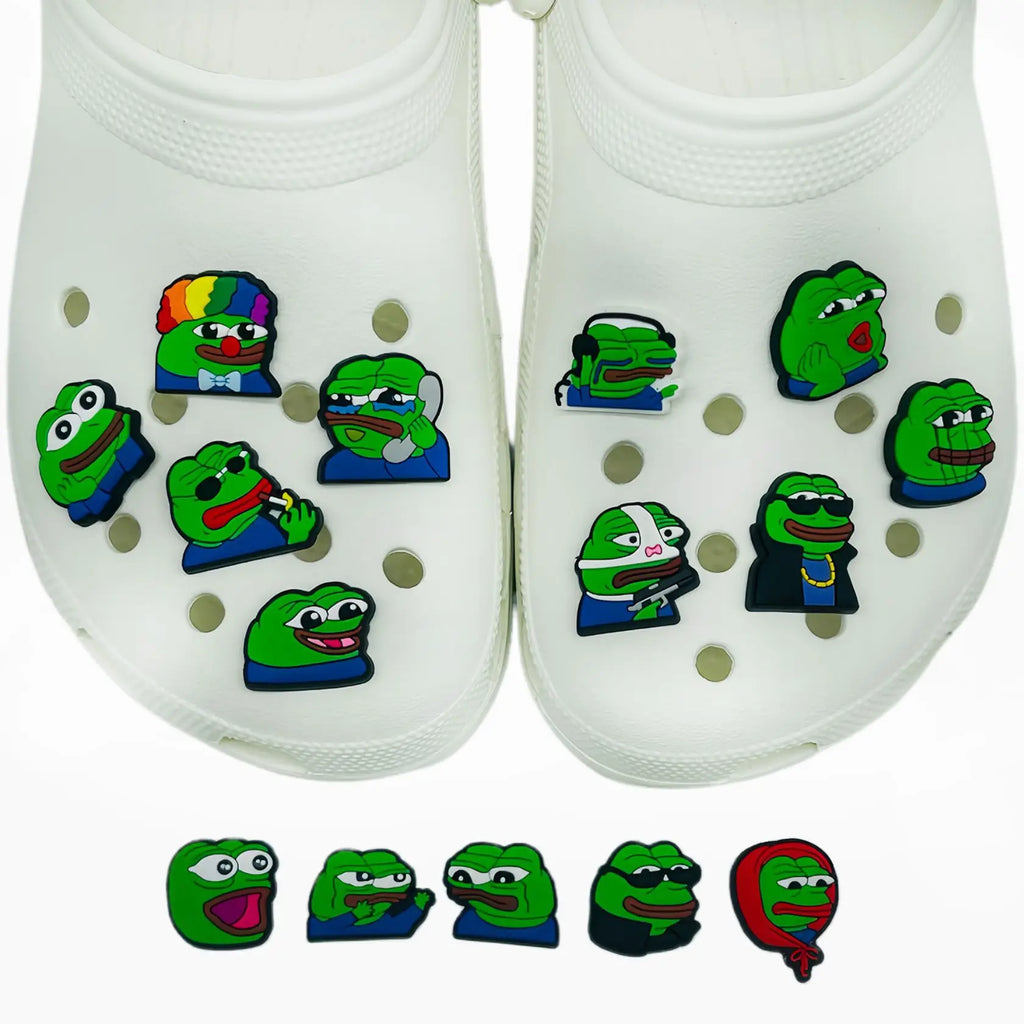 sad frog green shoe Charms