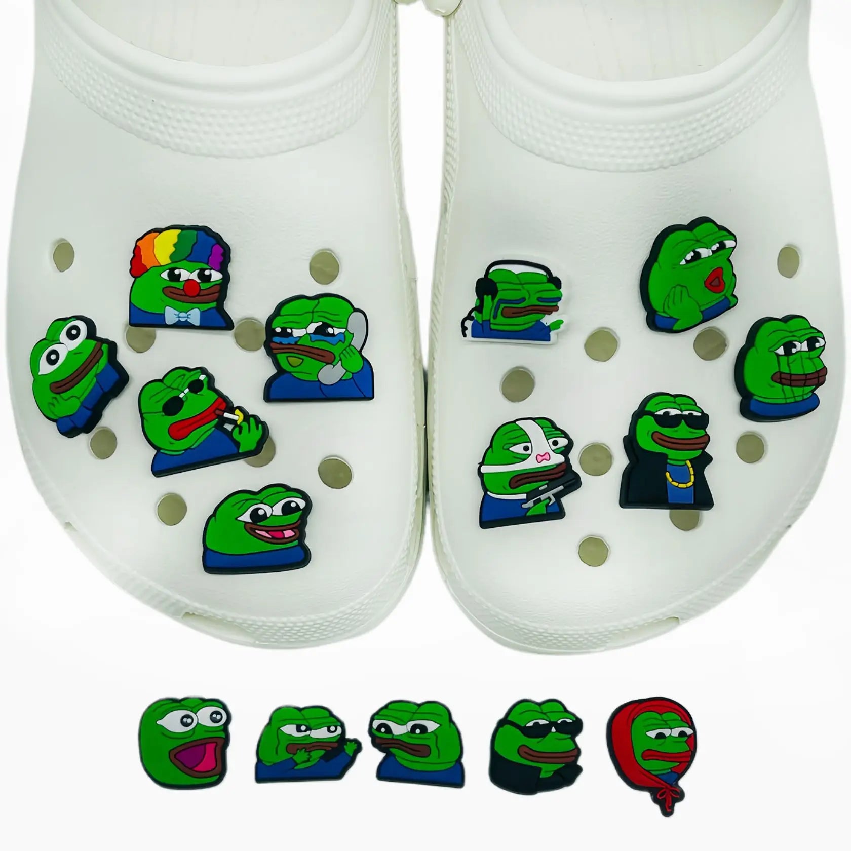 sad frog green shoe Charms