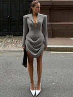 Lapel mini dress