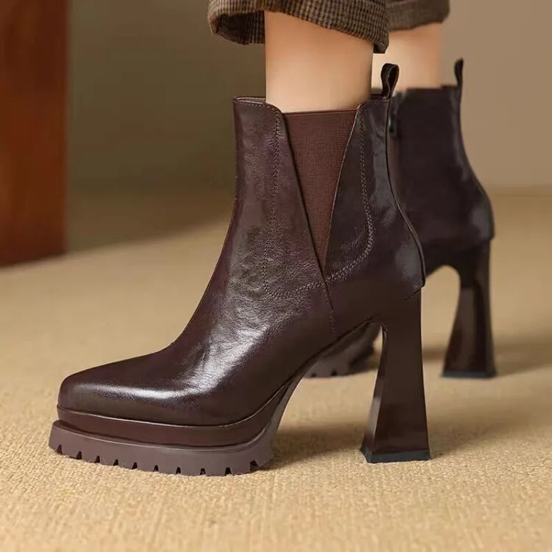 Pointed Toe High Heel Booties