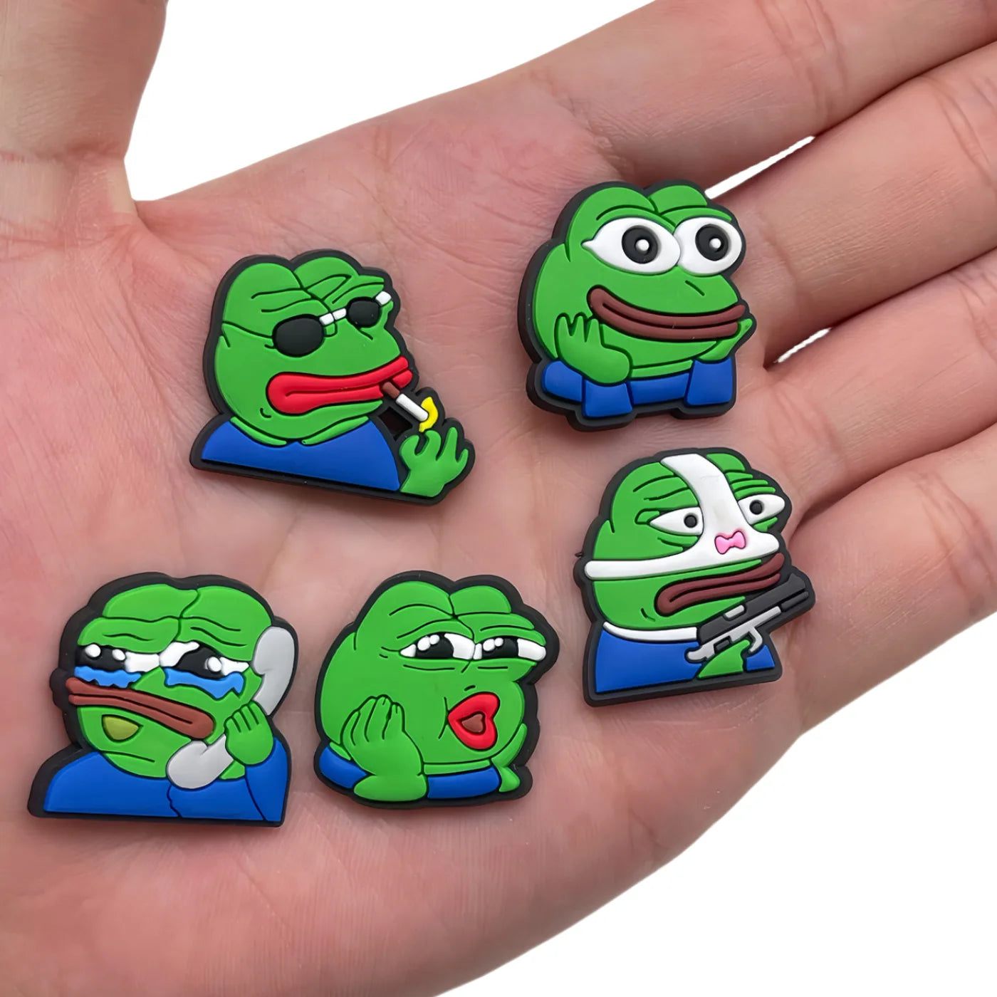 sad frog green shoe Charms