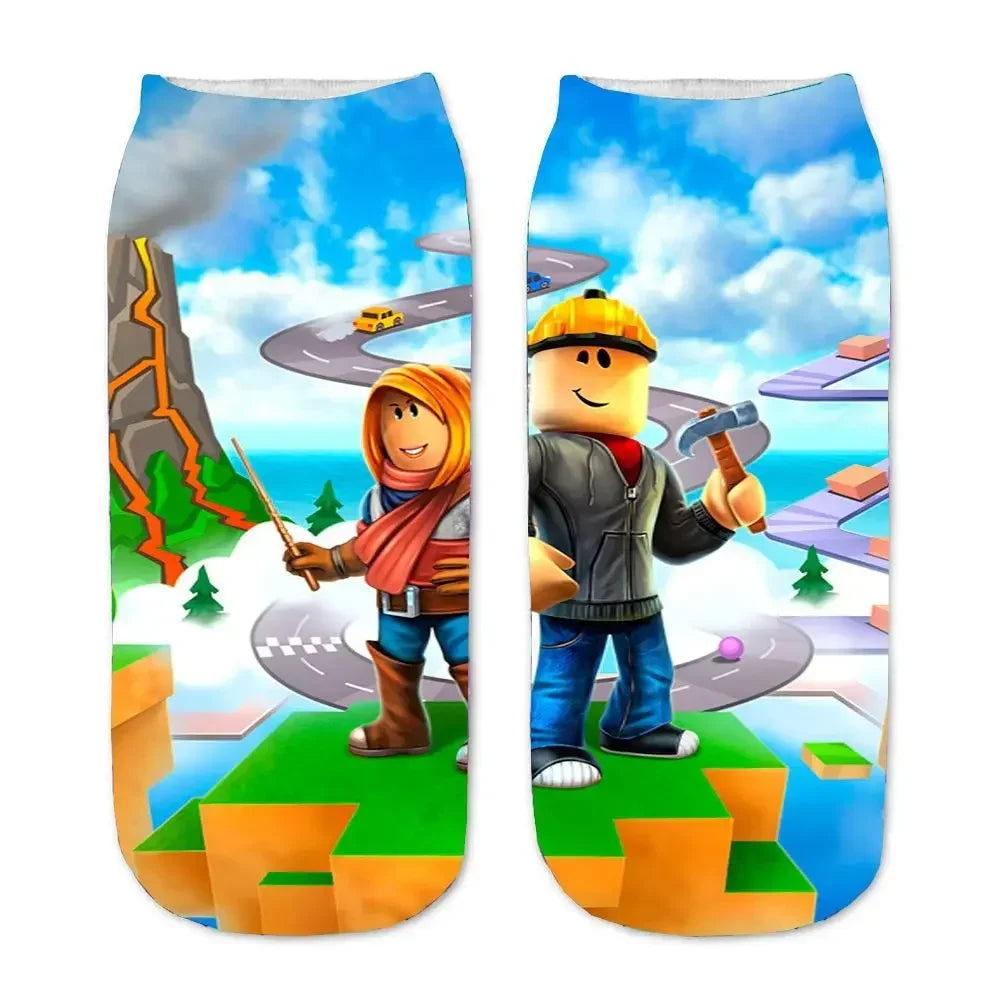 Cartoon Printed Shallow Socks