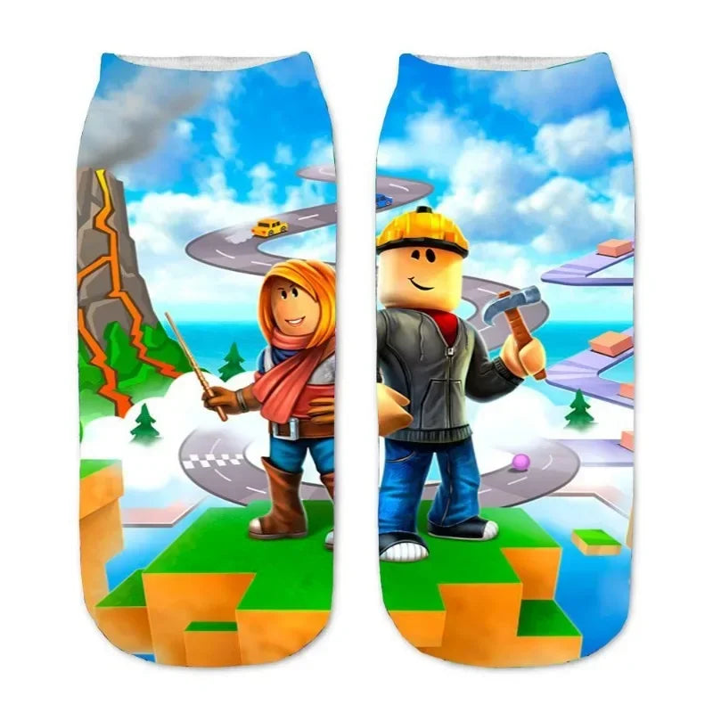 Cartoon Printed Shallow Socks