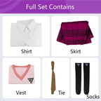 Costume de Cosplay Anime Danganronpa Kaede Akamatsu, gilet rose