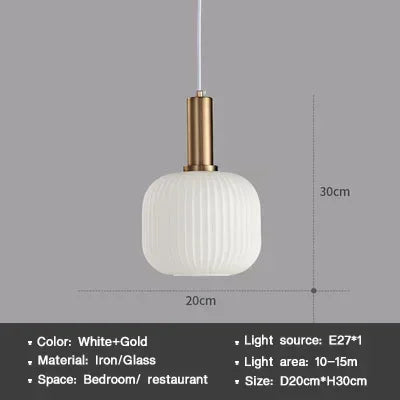 Striped Nordic Vintage Colorful Glass Chandelier