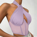 Sleeveless Fishbone Corset Vest