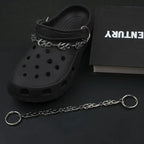 Designer croc Charms Chain Punk Pendant Metal Buckle