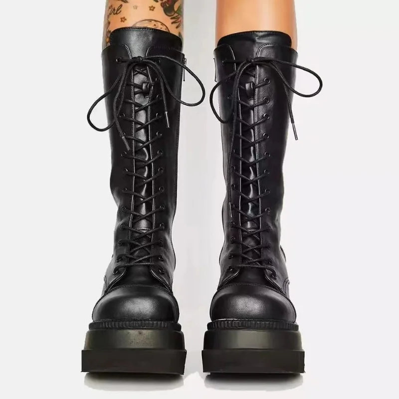 Platform  Rain Combat Military Boots