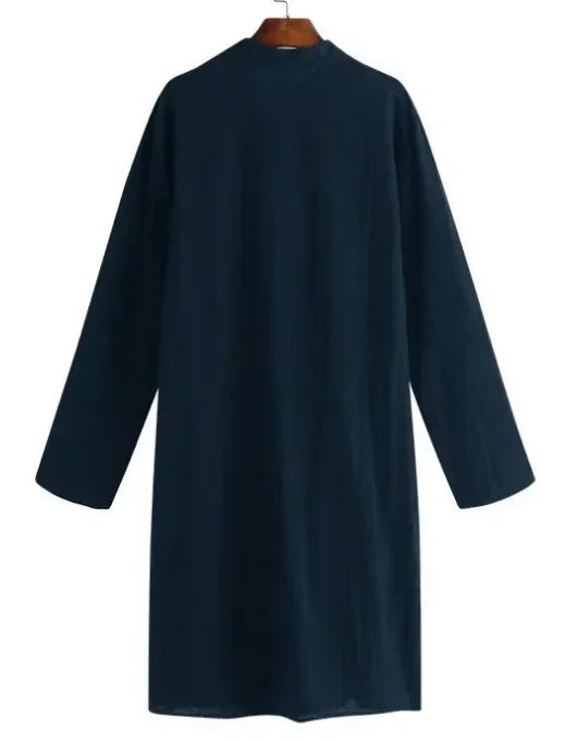 Abaya Men Shirts Long Sleeve Islamic Chemise Elegant Kaftan Robe