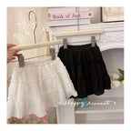 Summer Elastic Waist Layered Girls Short Skirt
