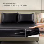 1 Piece Satin Fitted Sheet