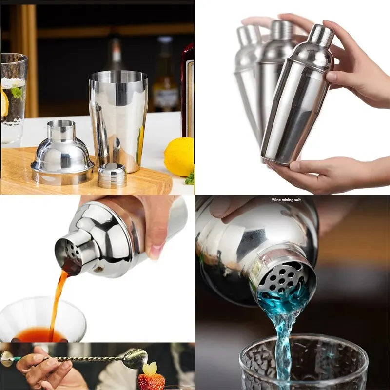 1-6Pcs Cocktail Shaker Set