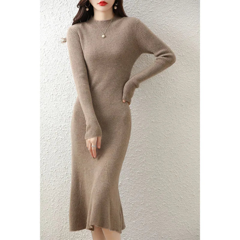 Cashmere Sweater Women's Knitted Dresses