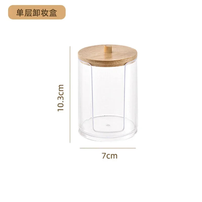 1pcs Cotton Swab Storage Box Acrylic Jar