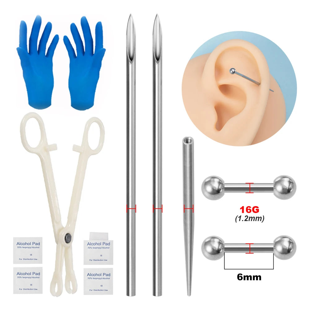 Body Piercing Kit Surgical Steel