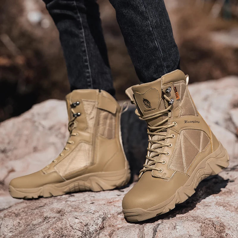 YUYIN Steel toe Work Boots