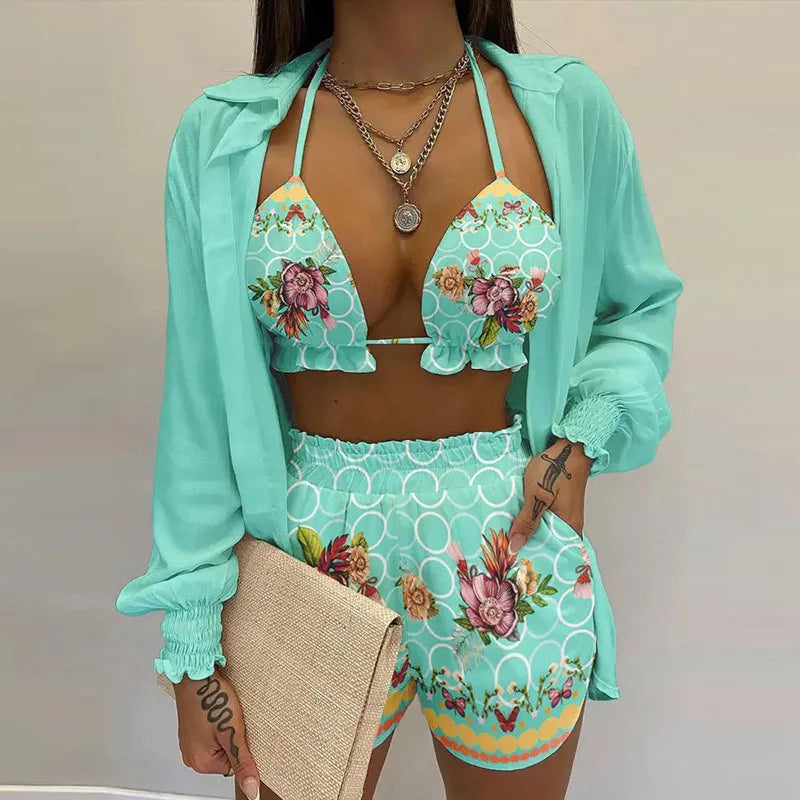 Bathing Suit Shorts Three Pieces