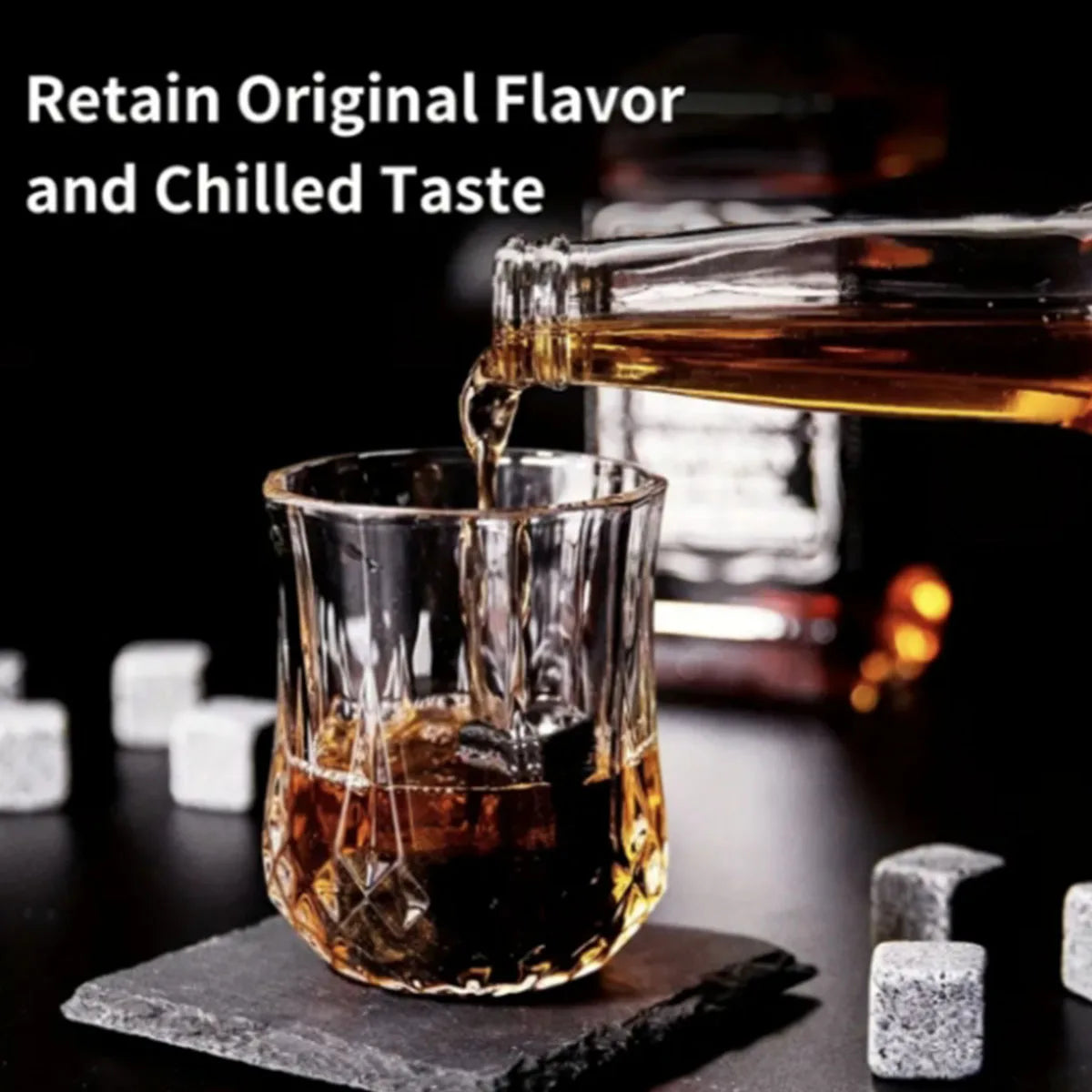 Fathers Day Gifts Whiskey Ice Stone Box