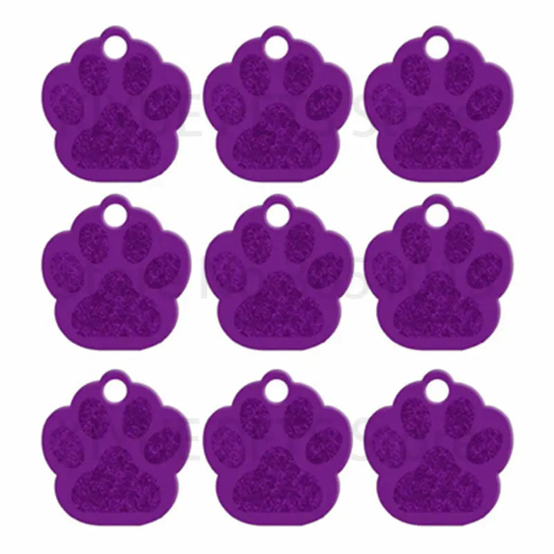 100Pcs Paw Pet Dog ID Tag