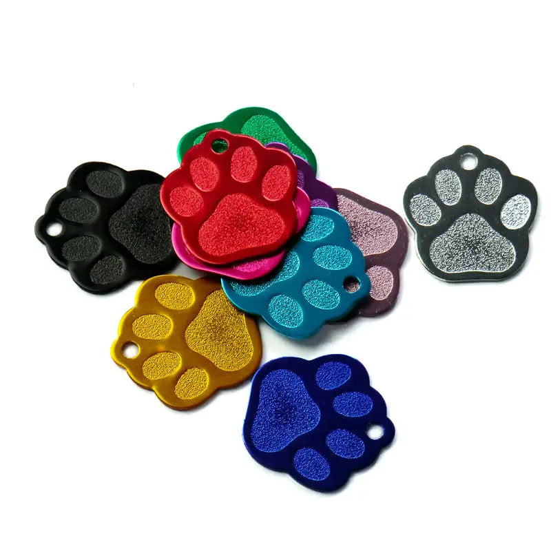 100Pcs Paw Pet Dog ID Tag