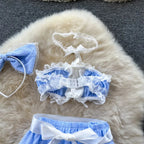Cosplay Costumes Plaid Lace house maid Skirt