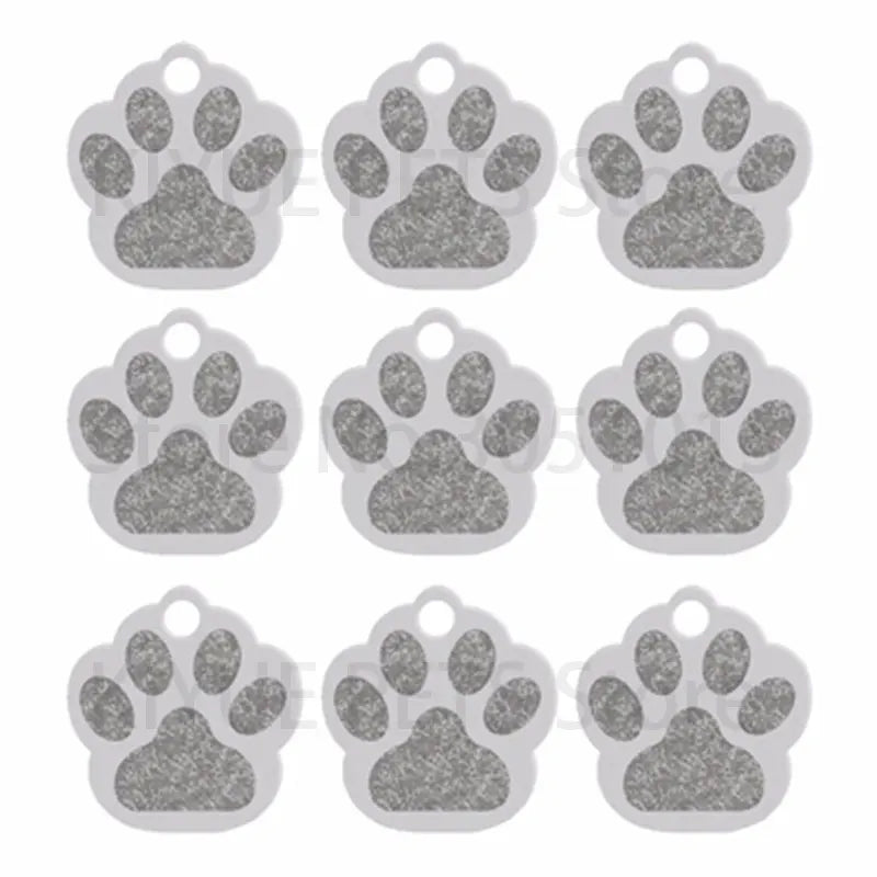 100Pcs Paw Pet Dog ID Tag