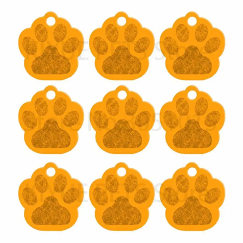 100Pcs Paw Pet Dog ID Tag