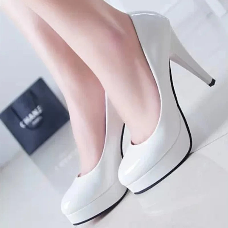 Round Toe Set Shallow Mouth Slim Heel