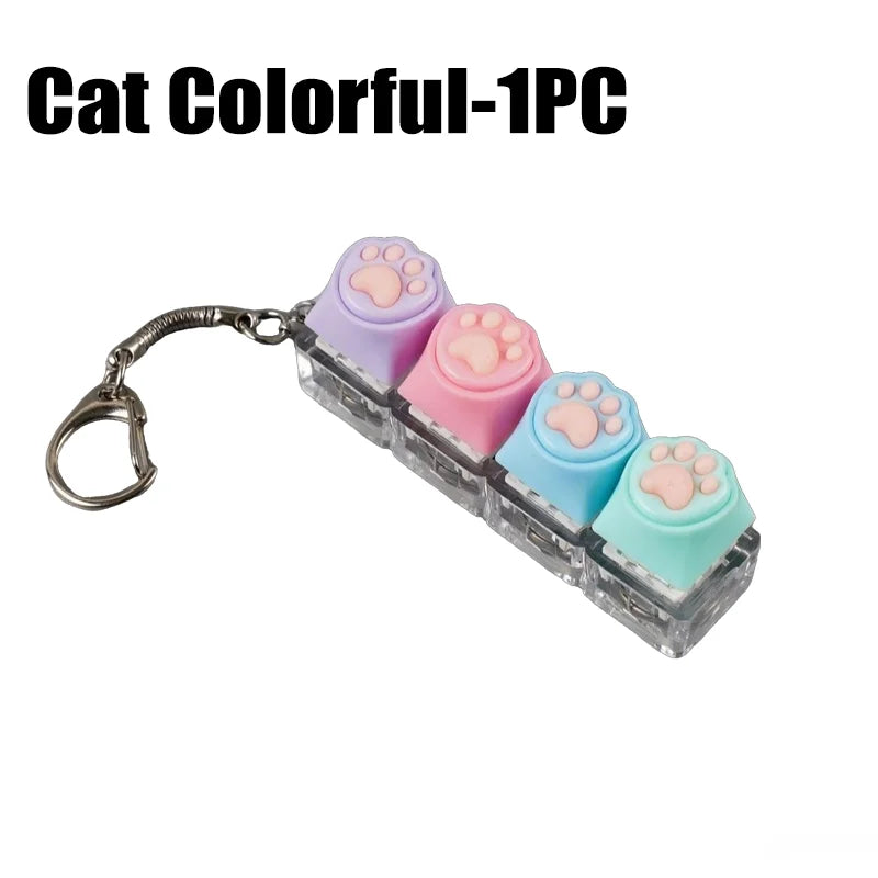 LED Light Keyboard Keychain