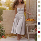 Bohemia Long Luxury Elegant V-neck Sleeveless dress