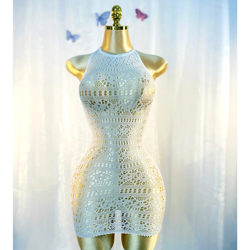 Hollow Out Fishnet Dress