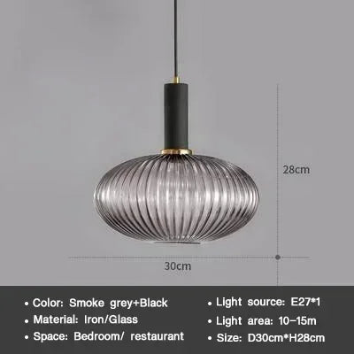 Striped Nordic Vintage Colorful Glass Chandelier
