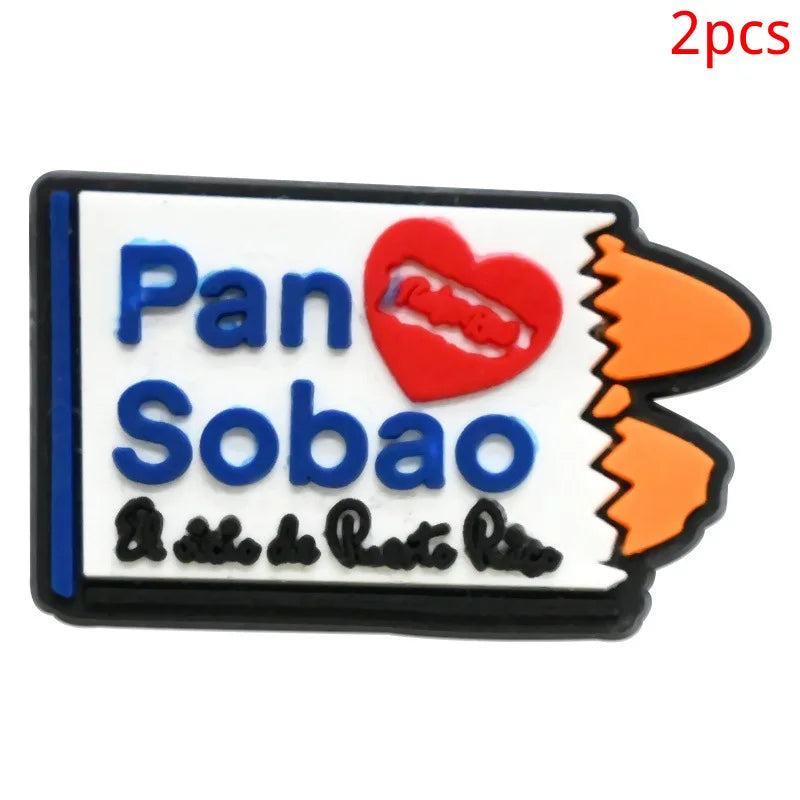 Puerto Rico series PVC 2pcs shoe charms