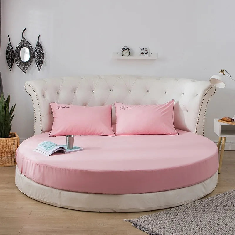 100% Cotton Round Bed Sheet Set