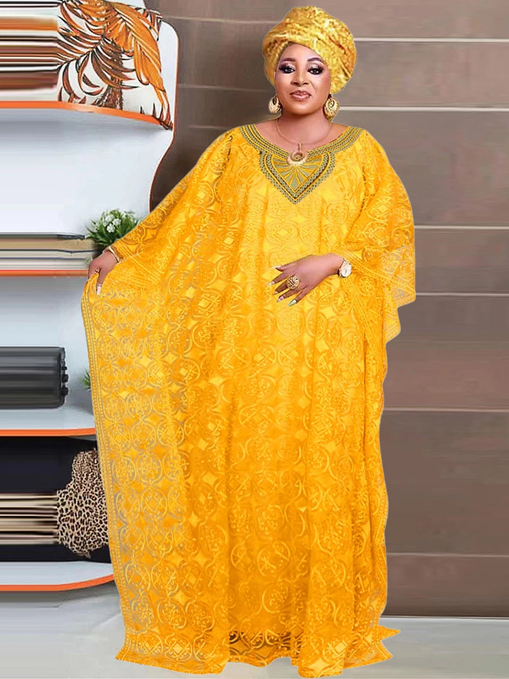 Loose Lace Abaya Dresses