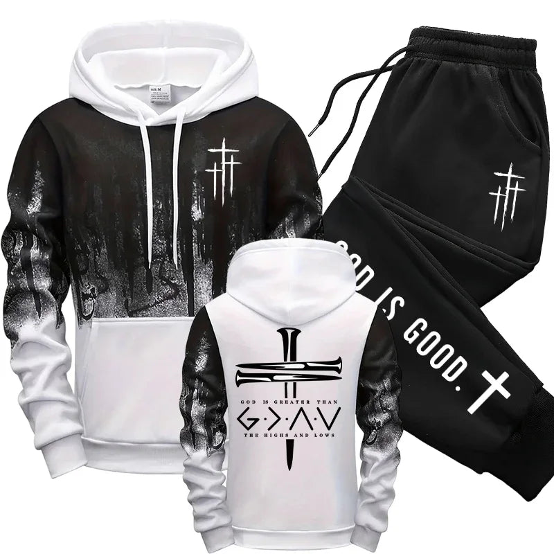 Jesus Christ Tracksuit Hoodie&sweatpants 2pcs Set