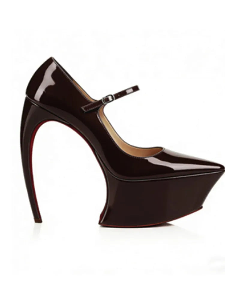 New Pointed Stiletto High Heels Thick Bottom Ballet Sandals