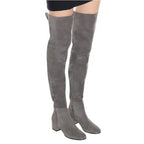 Over-the-knee Fashion Boots, Round Head Mid-heel