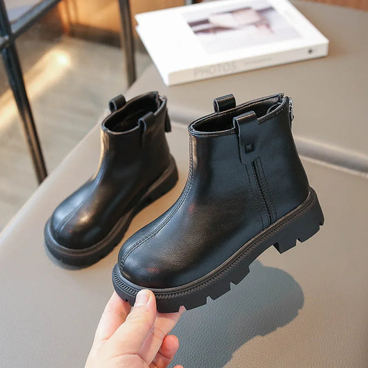 Kids Vintage Leather Boots Girls