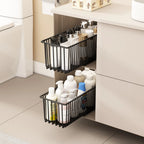 2Pcs Pull Out  Carbon Steel Slide Out Drawers